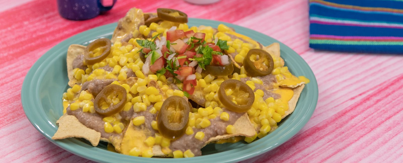 Nachos with Corn and Beans