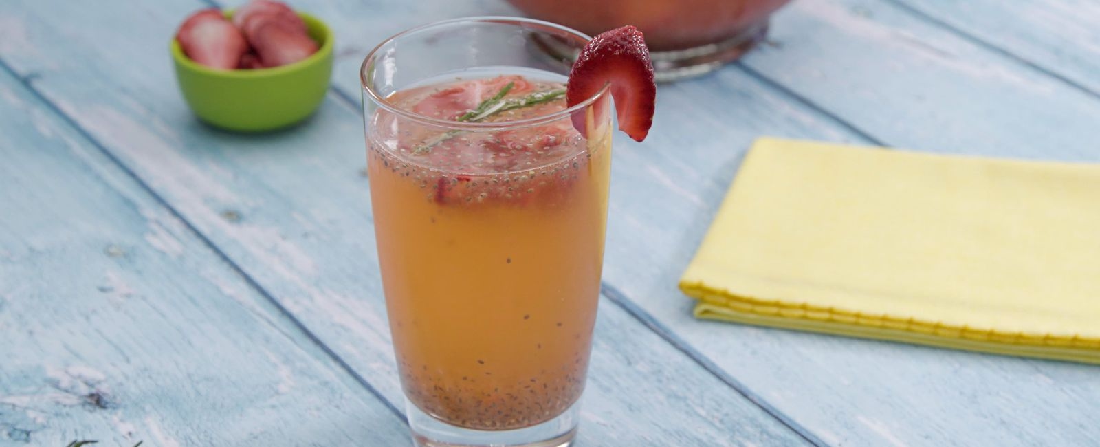 Strawberry, Lemon, and Chia Water