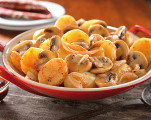 Chipotle potatoes with mushrooms 