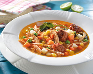 Vegetable and Chorizo Soup with Chipotle