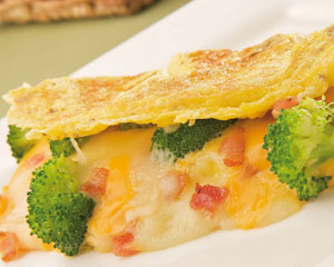 Omelet de Brócoli con tocino